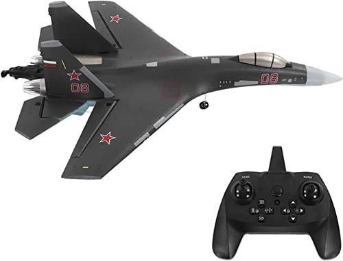 PLRB TOYS RC Plane 3D RC Hobby Remote Control Airplane RTF 4CH Brushless Tail Motor SU35 Jet Aircraft with 2 Batteries