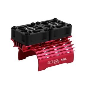 ARRAROWN RC Cooling Fans Twin 30mm Motor Fan with Metal Heatsink for 1/10 RC Car Truck 540 550 3650 3660 Brushless Motor Replacement Parts