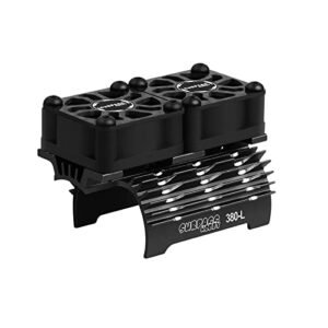 SpeedyRC High Performance 32000 RPM RC Car Parts Twin Cooling Fans with Metal Heatsink for 1/10 Scale Models