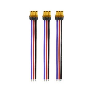 Amass MR30 18AWG LiPo Pigtail w/Protective Sleeve - Female (3Pcs) - 0.25