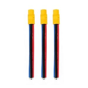 Amass MT60 12AWG LiPo Pigtail w/Protective Sleeve - Male (3Pcs) - 0.5