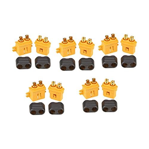 Amass XT60 L LiPo Locking Connector Set with Lock Protective Sleeve 5 Pairs
