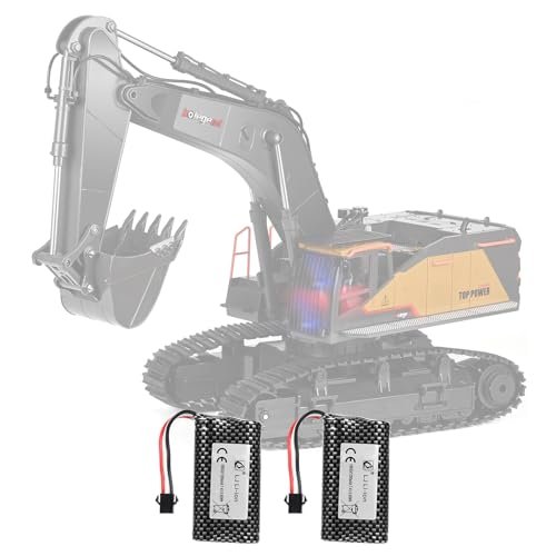 Kolegend 7.2V 1200Mah Rechargeable Battery with USB Charger Cable for 1592 RC Excavator