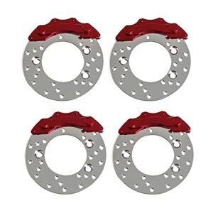 Brass Counter Weight Black Coating TRX4 Portal Axle Housing with RC Crawler Drag Brake for 1/10 Traxxas TRX6 TRX4 Bronco Defender Upgrade 4pcs Brake Disc Rotor Caliper