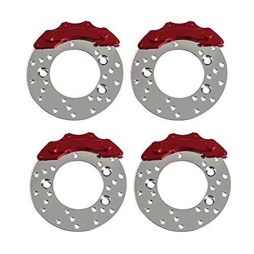 Brass Counter Weight Black Coating TRX4 Portal Axle Housing with RC Crawler Drag Brake for 1/10 Traxxas TRX6 TRX4 Bronco Defender Upgrade 4pcs Brake Disc Rotor Caliper