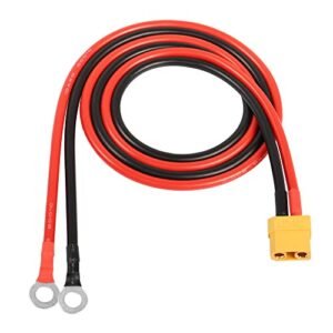 RIIEYOCA XT90 to O Ring Terminal Cable with 10AWG Silicon Wire for Volvo RC Body FPV Racing Drone Battery Connection 1M 3.3FT