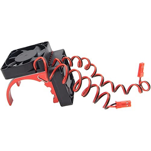 ShareGoo RC 42mm Motor Heatsink with Dual Cooling Fan for the Fastest RC Car Engine Compatible with Arrma Kraton Talion Typhon HSP Redcat HPI Traxxas 1/8 Scale Models