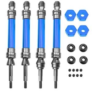 Golden Eagle RC Car Vgoohobby Universal Drive Shaft CVD with Wheel Hex Hub for 1/10 Traxxas Slash VXL 4x4 Stampede VXL 4X4 Hoss VXL 4X4 Upgrade Part Blue