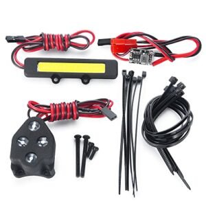Traxxas Sledge 1/8 RC Truck Plow Kit with LED Headlight and Taillight Upgrades