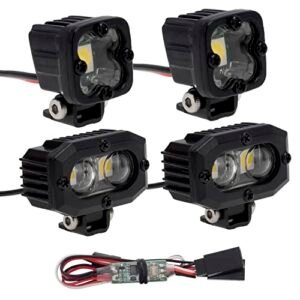 DKKY Wraith RC Car LED Spotlights 1 10 Scale Crawler Accessories for Axial SCX10 Traxxas TRX4 TRX6 Redcat Gen8