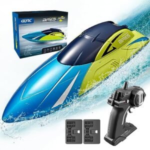 4DRC EP RC Racing Boat S4 High Speed Remote Control Boat with 2 Modular Batteries for Kids and Adults 20+ MPH Waterproof Toy for Pools and Lakes
