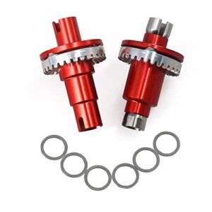Abendor 2 Pcs Front One Way and Rear Solid Axles Differential Upgrade for Drift 44 RC Car 1 28 Wltoys K969 K989 P929 Mini Z AWD AMZ Mini Q IW04