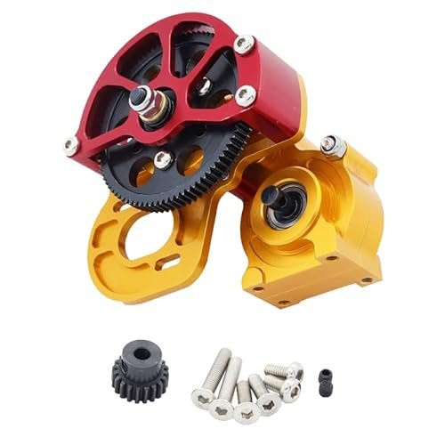 Tarot RC Helicopter Parts SCX10 All Metal Transmission Center Gearbox with Motor Gear for 1/10 Axial SCX10 Gear Box RC Crawler Upgrade Parts Gold