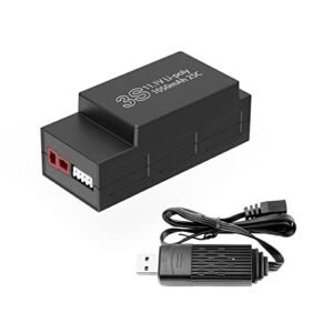 BEZGAR 3S 11.1V 1050mAH Battery with USB Cable for HP161S HP163S Best 1/5 Scale Gas RC Truck
