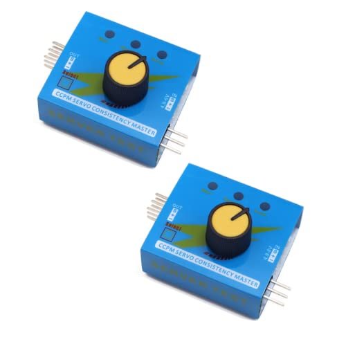 DiGiYes RC Servo Tester 2 Pack 3CH Digital Multi Servo Tester with ECS Consistency Speed Controller for RC Servo End Point Adjustment