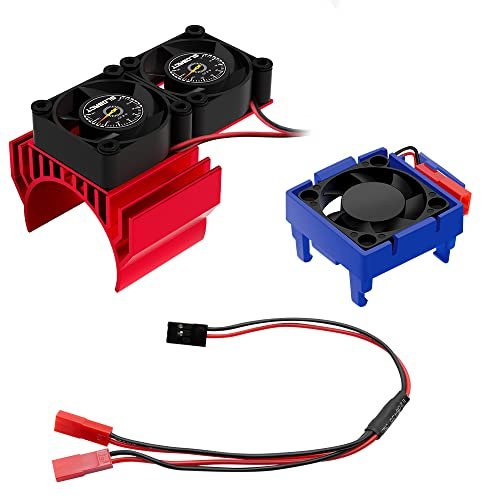 GLOBACT VXL 3s RC Dual Motor Mount Cooling Fan Set for Rustler Stampede Velineon VXL 3s
