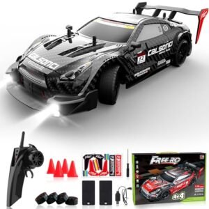 RC Supra Drift Car 1 16 Scale 4WD High Speed Remote Control Vehicle with LED Lights 2.4GHz 30kmh RTR Racing Toy for Adults Kids Gift Includes 2 Rechargeable Batteries