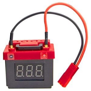 HIRCQOO RC Low Voltage Alarm Lipo Battery Tester Simulation Decoration Accessories for KTM RC 390 Low Oil Pressure Monitoring Compatible with Traxxas TRX4 Axial SCX10 RC4WD D90 Tamiya CC01 Redcat Gen7 1/10 RC Crawler Black