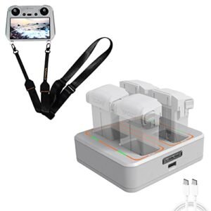 CYNOVA DJI Mini 3 Pro Battery Charger Hub + RC Lanyard