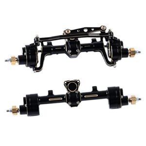 ZXYRC Heavy Duty Brass Front Rear Portal Axles Complete Upgrade Kit for 1 24 RC Crawler Car SCX24 90081 C10 JEEP Grand Cherokee RC Body Gladiator Bronco