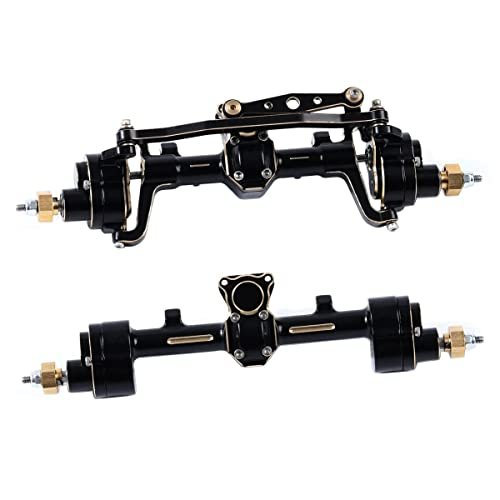 ZXYRC Heavy Duty Brass Front Rear Portal Axles Complete Upgrade Kit for 1 24 RC Crawler Car SCX24 90081 C10 JEEP Grand Cherokee RC Body Gladiator Bronco
