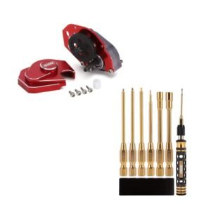 INJORA RC Gearbox Kit Complete Transmission Gearbox and SCX24 Screwdrivers for Axial SCX24 Models