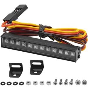 ShareGoo RC Light Bar Install Multi Mode LED Roof Lamp for Axial SCX24 Bronco C10 JLU Gladiator Deadbolt 1 24 RC Crawler 12 LEDs