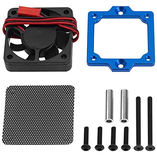 ShareGoo XL5 HV ESC Cooling Fan Heatsink for Traxxas RC Car Kits TRX4 TRX6 1/10 Scale Blue