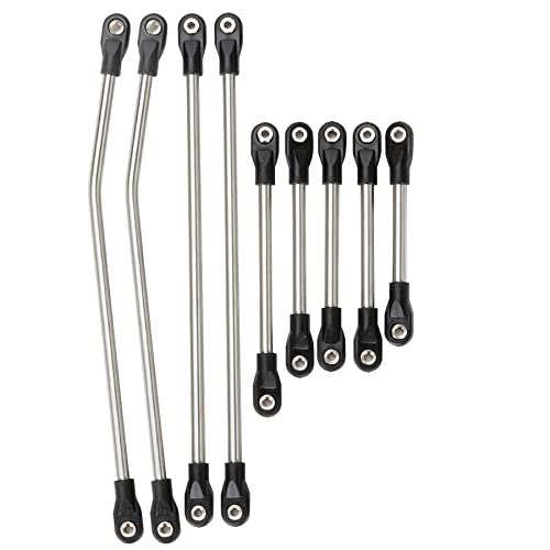 Axial SCX10 Stainless Steel Steering Pull Rod Link Linkage Set for 335mm Wheelbase RC Body 1/10 Scale Crawler Car