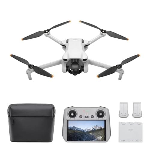 DJI Mini 3 Fly More Combo DJI RC Mini Submarine with Camera 4K Drone for Adults 3 Batteries 114 min Flight Time Vertical Shooting 10km Video Transmission