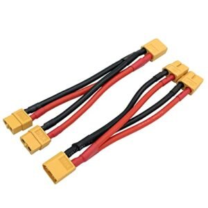 RC Y Wing XT60 Parallel Y Splitter Battery Connector 12AWG Cable Dual Extension for RC Quadcopter Multirotors LiPo Battery