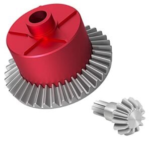 GLOBACT Metal Steel 37T 1.35M Bevel Gear Differential Case Upgrade for Big Scale RC Semi Trucks 1/10 ARRMA SENTON Granite KRATON VORTEKS Outcast Big Rock 1/8 Typhon Infraction Vendetta