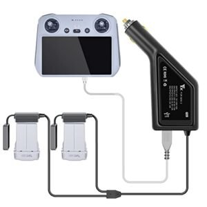 Hanatora 3 in 1 USB and 2 x Battery 12v Rapid Charging Hub for DJI Mini 4 Pro Mini 3 Drone Perfect Companion for Toyan Engine in RC Car