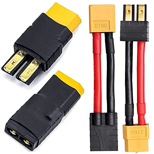 Protek RC Battery Charger Adapter 2 Pair Traxxas Plug to XT60 Male Female Connector for ESC Charger