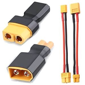 JIECHUN 2 Pair XT30 to XT60 Plug Female Male Adapter Connector for Sachs 4.2 RC Engine FPV Drone Car Lipo NiMH Battery Charger ESC