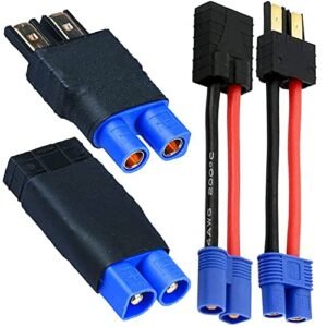 Sens Battery Charger NRG22 10 RC 2 Pairs Traxxas ID to EC3 Male Female Adapter Charging or Converting Battery Plugs