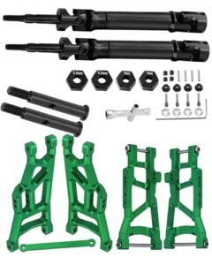 336 RC Marlin Upgrade Parts for 1/10 Rustler VXL 2WD Stampede VXL 2WD Alloy Suspension Arms Stainless Steel Drive Shafts