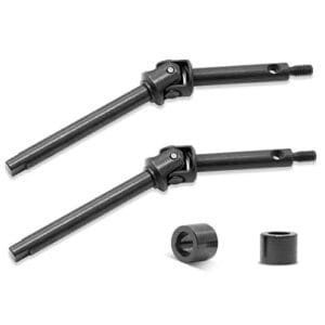 OGRC 2Pcs Steel Front Axle Drive Shaft SCX24 CVD Set for 1/24 Axial SCX24 C10 JLU Bronco Gladiator Deadbolt Upgrades Parts Plus 4mm RC Jet Drive Parts