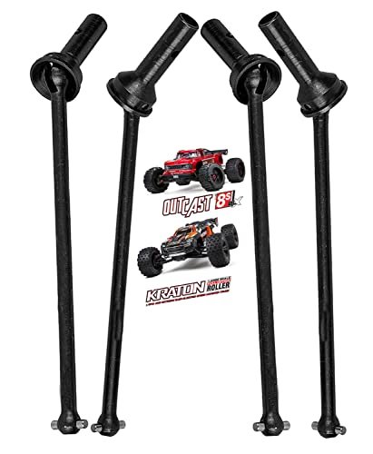 ARRCat Front Rear Drive Shaft CVD Upgrade Parts for Arrma 1/5 KRATON 8S BLX and Outcast 8S BLX 4PCS Harden Steel Black