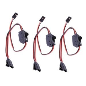 JR Style 3 Way RC Truck On and Off Power Switch 3pcs Set for Cars Airplanes Helicopters