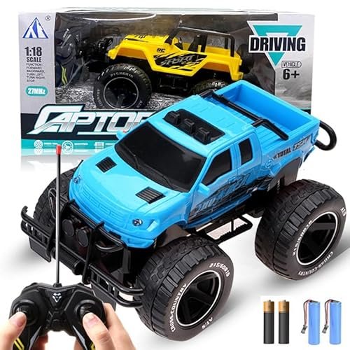Chxingfeng Best Beginner RC Truck Blue Off Road 1/18 Scale Crawler Toy for Kids Ages 4 9