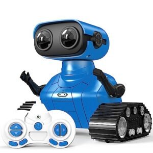 AOVIKOOD Rechargeable Remote Control Robot Toy with LED Eyes and Music Perfect for RC Tanks and Trucks 24 7 Enthusiasts