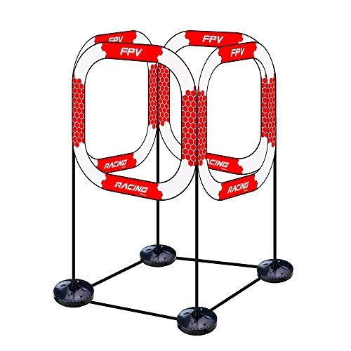 ShiningLove RC Plane Training Simulator FPV Racing Gate Obstacle Avoidance Training RC Drone 780mm Red and White