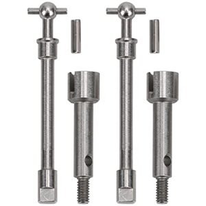 Oumefar RC Front Drive Shaft, RC Stainless Steel Dog Bone Front Drive Shaft for Axial SCX24 90081 1/24 RC Car, Metal RC Universal Drive Shaft Joint RC Car Parts RC Accessories