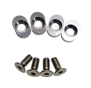 Aluminum Alloy Motor Base Reinforcement Mount Spacer for Traxxas 1/8 Scale RC Truck Sledge 95076 4 4pcs Silver