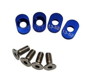 Aluminum Alloy Motor Base Reinforcement Mount Spacer for Traxxas 1/8 Scale RC Trucks Sledge 95076 4 4pcs Blue