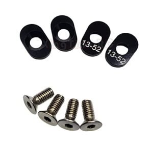 Aluminum Alloy Motor Base Reinforcement Mount Spacer for Traxxas 1/8 Sledge Hammer RC Truck 4pcs Black