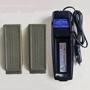 EVASEN 1 Pack 10 24V Scanreco 434 Battery Charger with 2pcs 7 2V Batteries for Scanreco 592 590 960 RC400