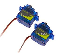 Xicoolee SG92 9G Micro Digital Servo with Nylon Carbon Fiber Gears High Torque for RC Models and Robotics 2pcs