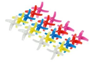 LDARC 10 Pairs 48mm 4 Blade Propellers for Brushed Motor 1.0mm Shaft Variety Color